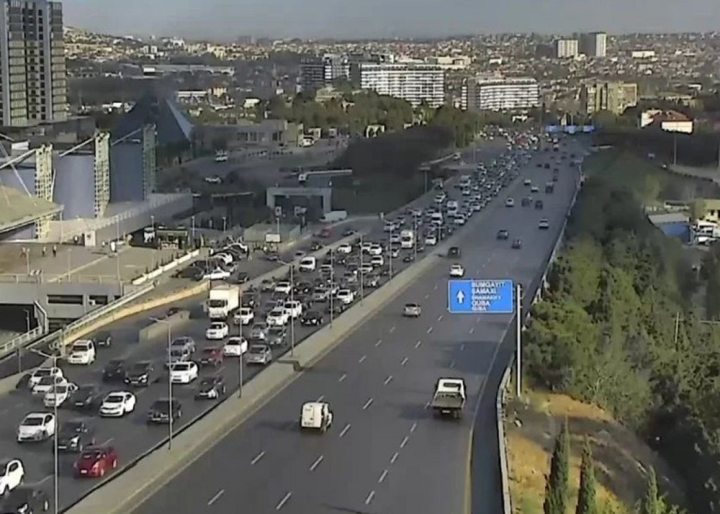 Bakıda bu yollarda sıxlıq var - SİYAHI
