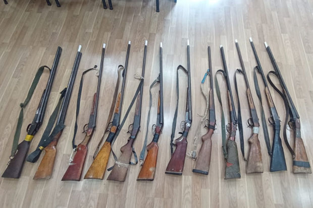 Neftçala sakinlərindən qanunsuz saxlanılan odlu silahlar aşkarlanıb - FOTO