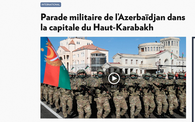 Xankəndidəki hərbi parad beynəlxalq mətbuatın diqqətində