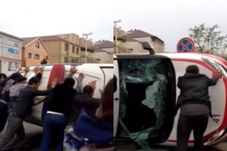 Xırdalanda ambulans aşdı