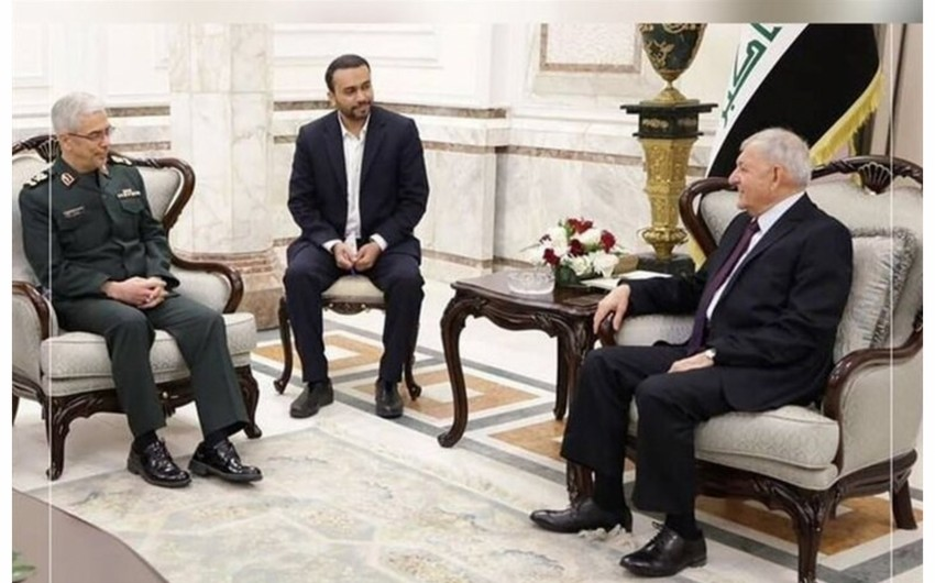 İraq Prezidenti İran Baş Qərargahının rəisi ilə görüşüb