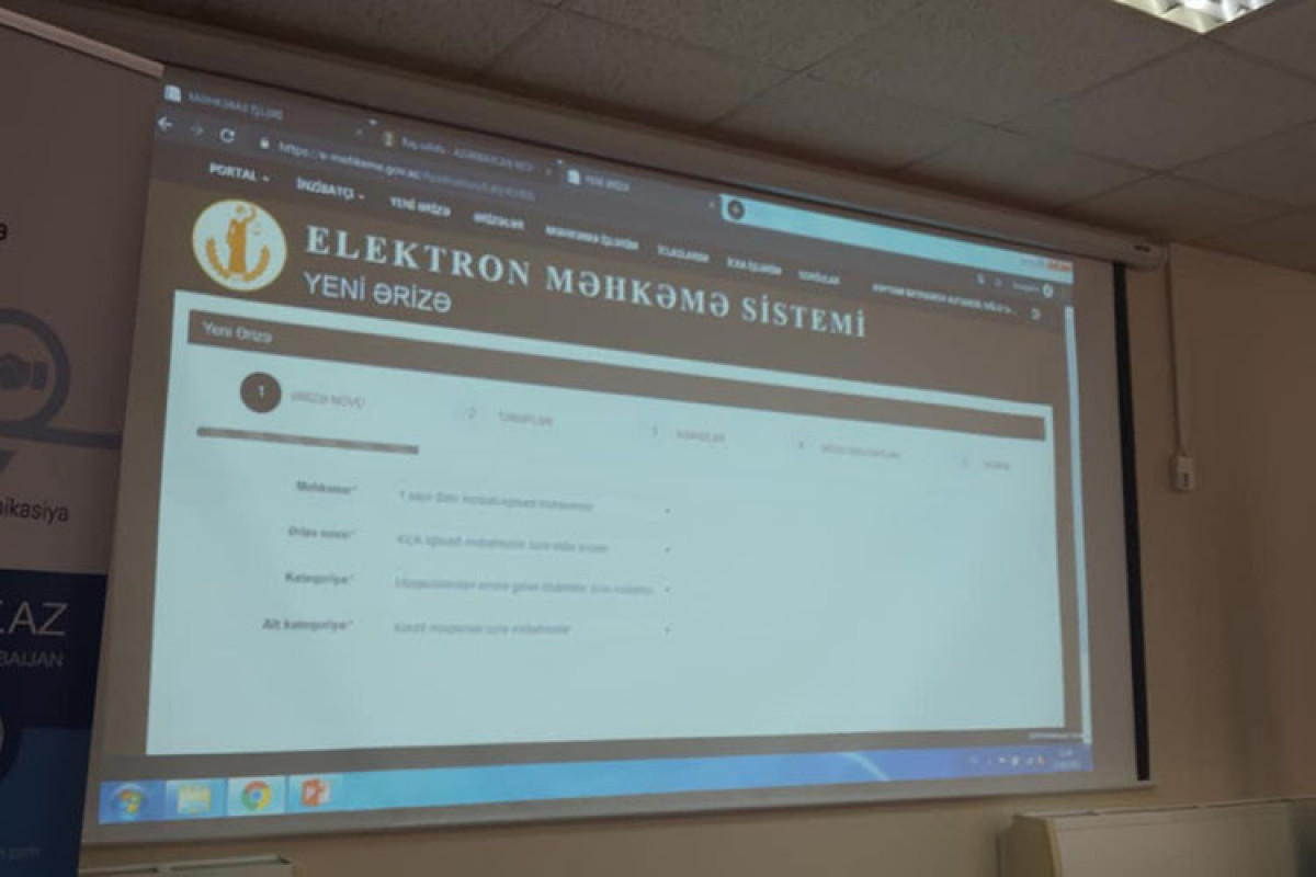 “Elektron məhkəmə” vasitəsi ilə məhkəməyə iddia ərizəsiylə müraciət edənlər üçün güzəşt müəyyənləşir