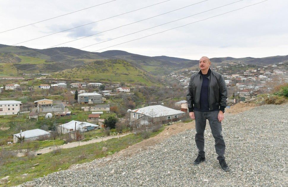 İlham Əliyev Xocalı rayonunun Xanabad kəndində olub - FOTO