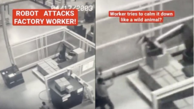 "Tesla" zavodunda robot işçiyə hücum edib