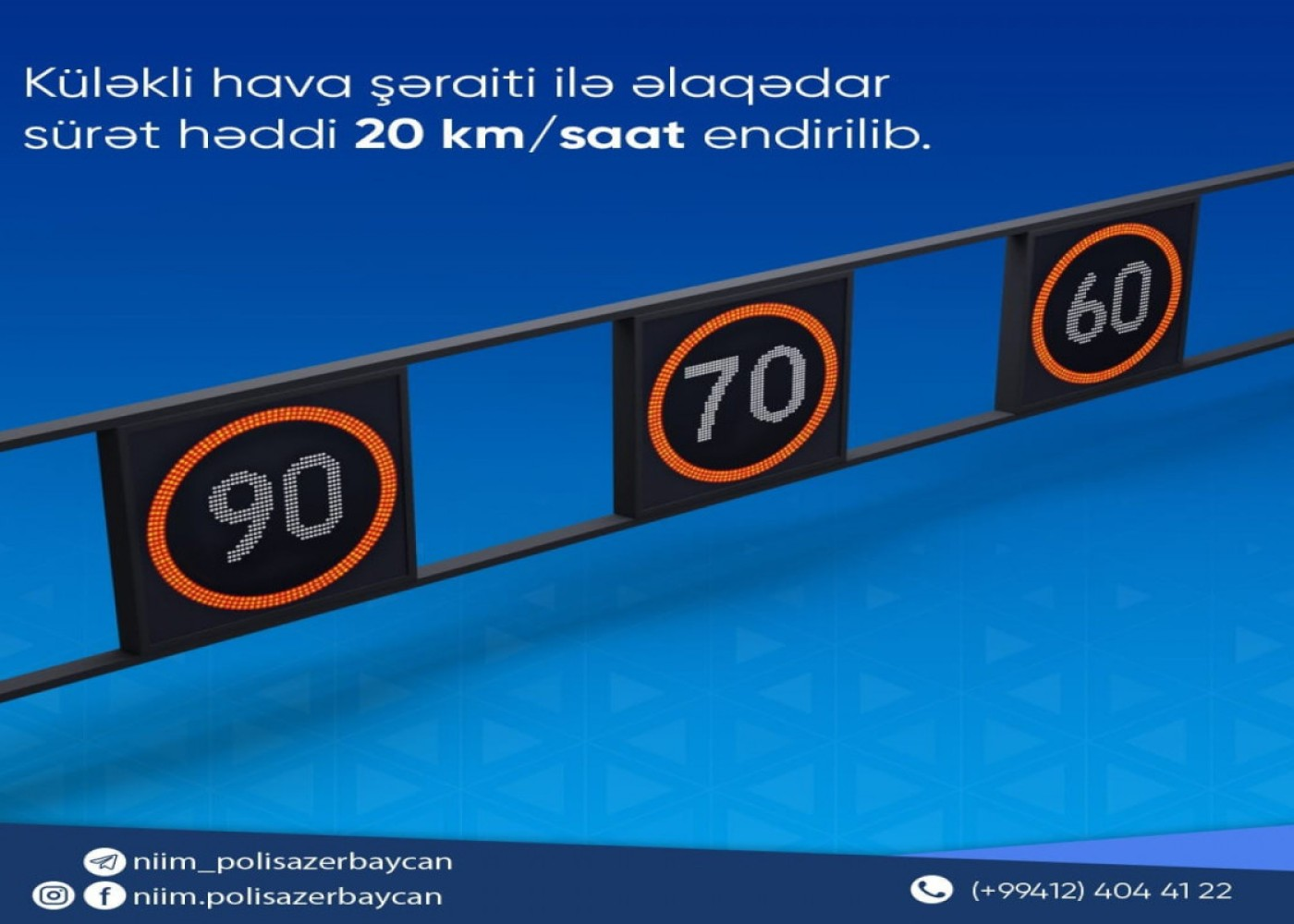 Bu yolda sürət həddi azaldıldı