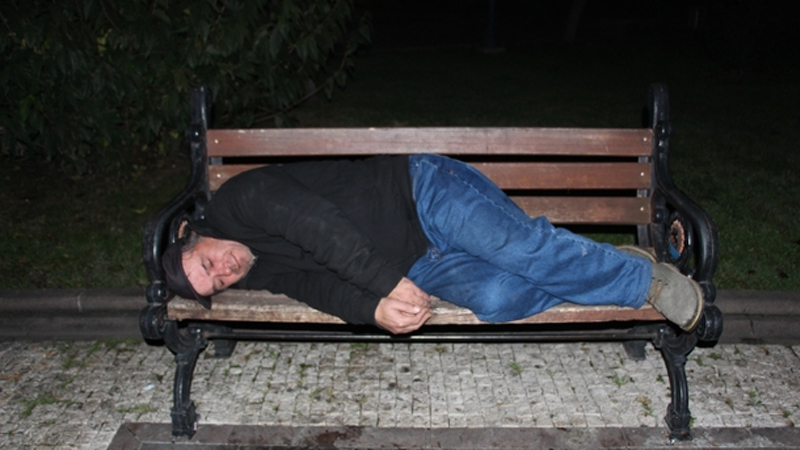 İçib parkda yatdı, ayılanda...