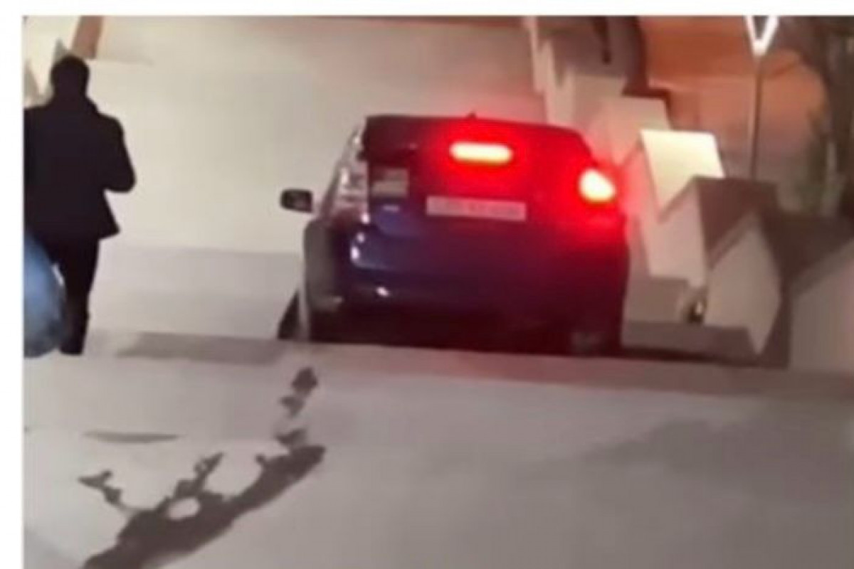 Bakıda pilləkəndə "Prius" sürən şəxs həbs edilib - FOTO