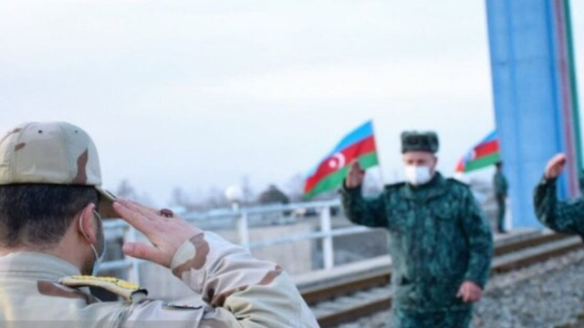 İran və Azərbaycan arasındakı dəmir yolu körpüsünün görüntüləri - FOTO
