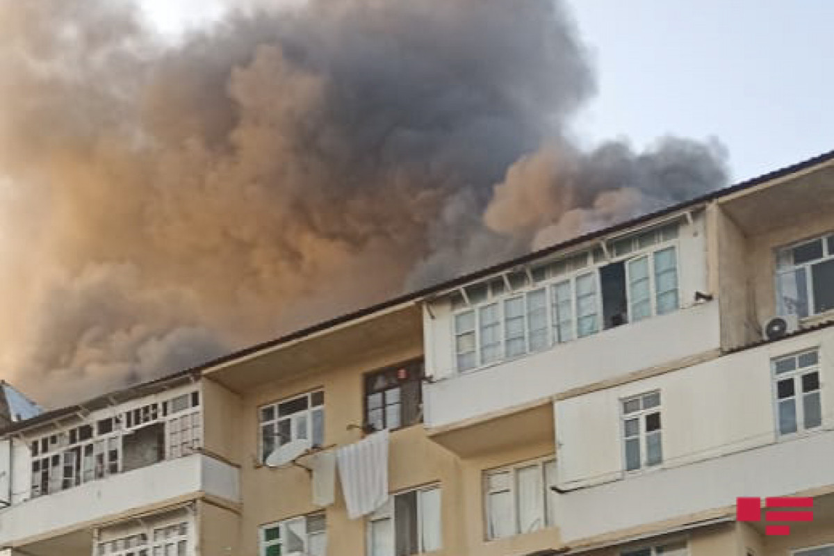 Bakıda yaşayış binasında yanğın olub
